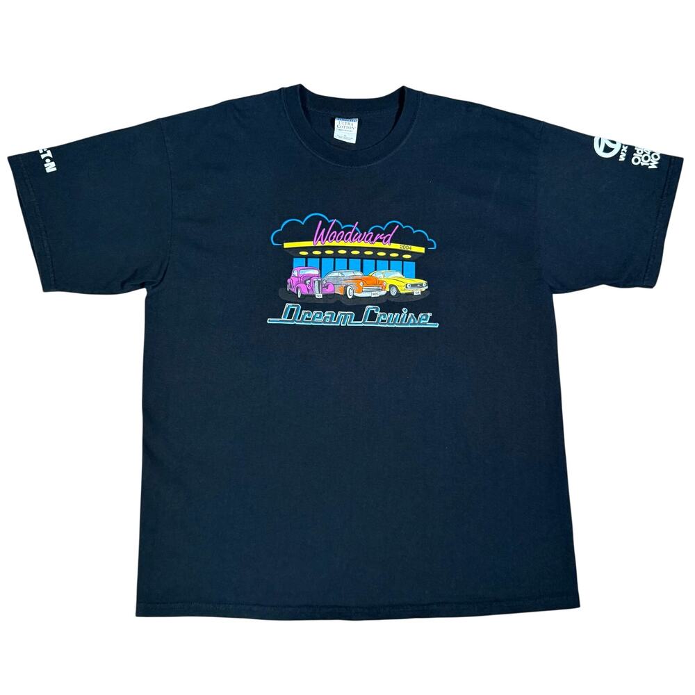Vintage 2004 Woodward Dream Cruise Car Show Graphic Tee Shirt Black XL